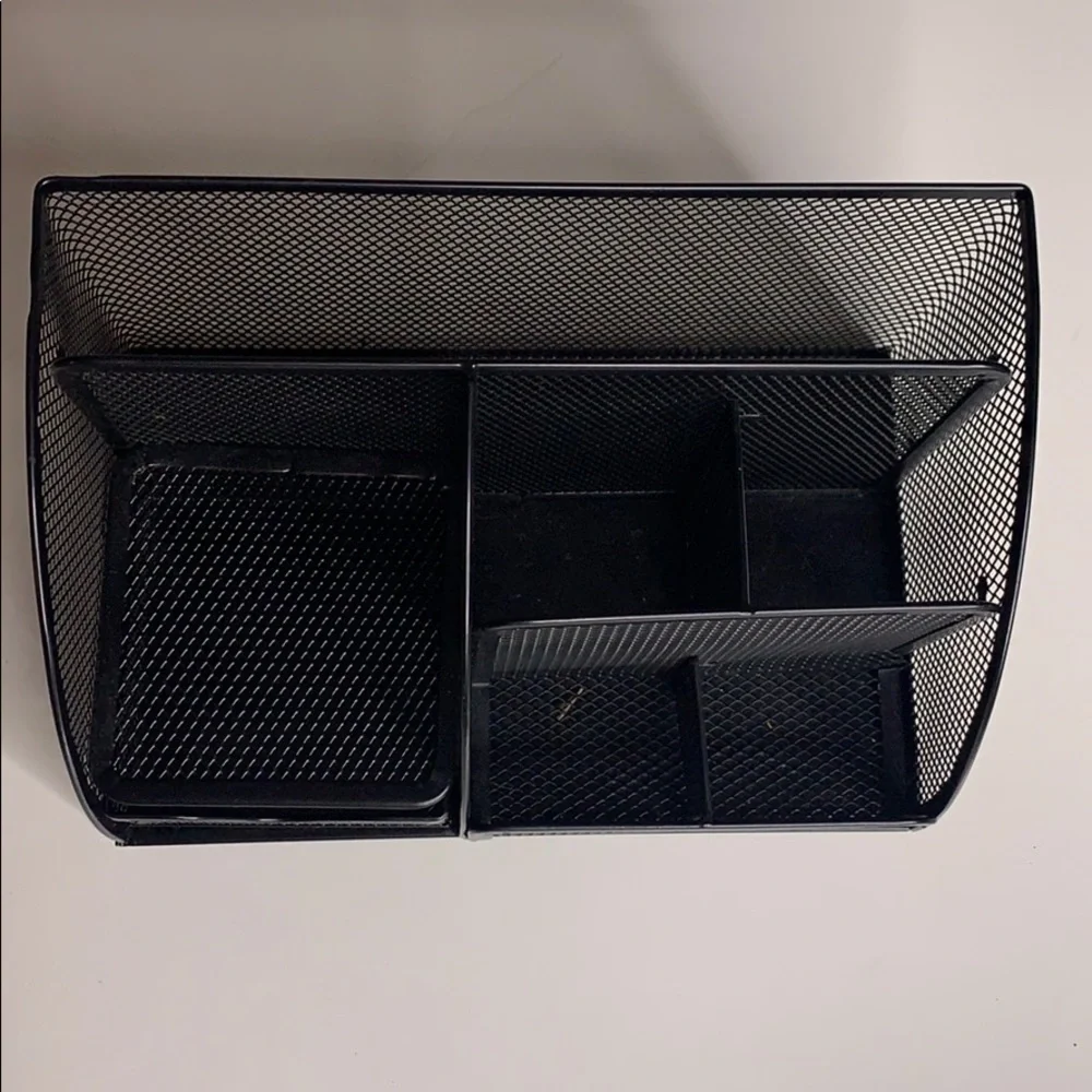 2 Home Office Desk Organization Trays Black White supplies